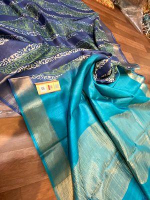 Pure tussar block printed sarees (9)