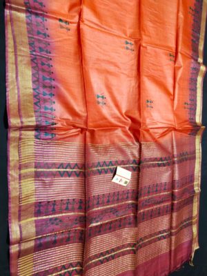 Pure tussar hand painting sarees with blouse (7)