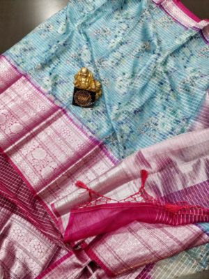 Soft organza sarees with contrast border (5)