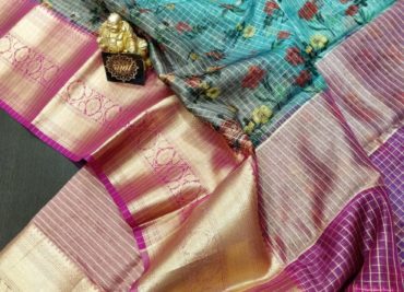 Soft organza sarees with contrast border (7)