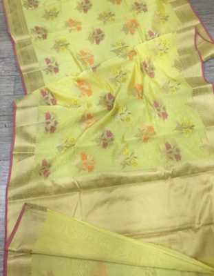 Banarasi cotton mix sarees with blouse(3)