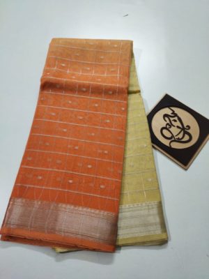 Trendy multi shaded color combination kora by kora sarees (1)