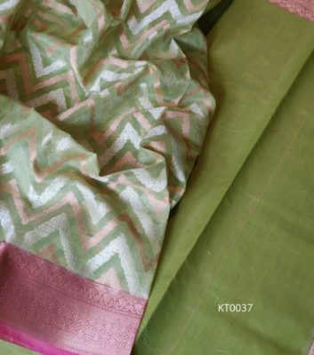 latest kota semi silk sarees with blouse (1)