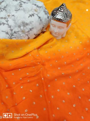 Beautiful pure chiffon shaded sarees with work (5)