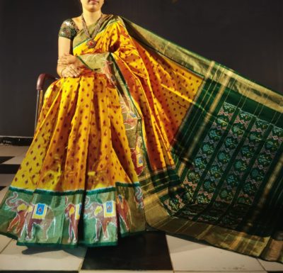 Buy pure ikkath silk sarees with blouse. (1)