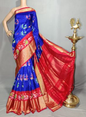 Buy pure ikkath silk sarees with blouse. (10)