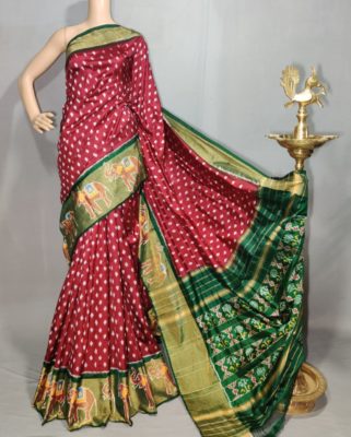 Buy pure ikkath silk sarees with blouse. (12)