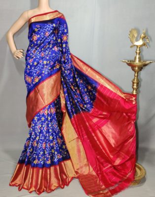 Buy pure ikkath silk sarees with blouse. (15)