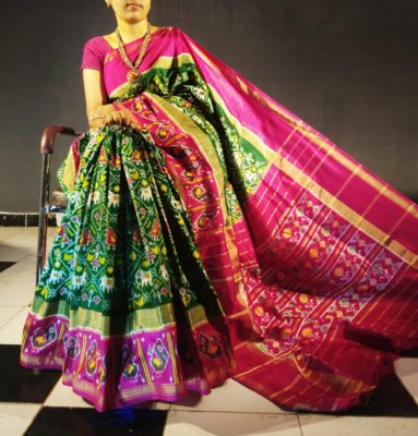Buy pure ikkath silk sarees with blouse. (18)