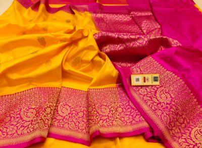 Buy pure katan silk sarees with blouse (2)
