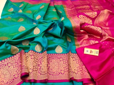 Buy pure katan silk sarees with blouse (20)
