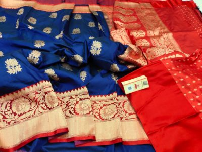 Buy pure katan silk sarees with blouse (33)