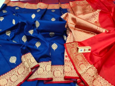 Buy pure katan silk sarees with blouse (4)