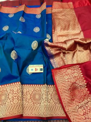 Exclusive banarasi katan silk with blouse (11)