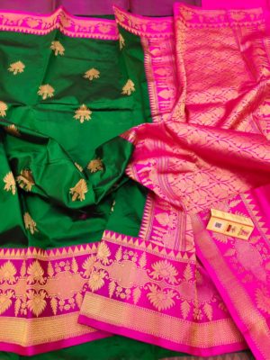 Exclusive banarasi katan silk with blouse (12)