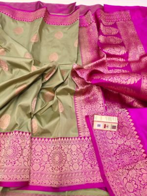 Exclusive banarasi katan silk with blouse (14)