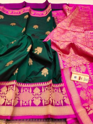 Exclusive banarasi katan silk with blouse (17)
