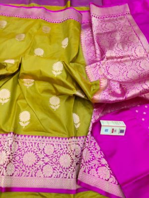 Exclusive banarasi katan silk with blouse (18)