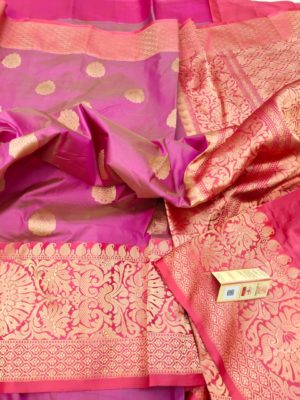 Exclusive banarasi katan silk with blouse (2)