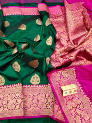 Exclusive banarasi katan silk with blouse (22)