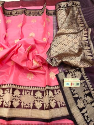 Exclusive banarasi katan silk with blouse (4)