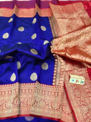 Exclusive banarasi katan silk with blouse (7)