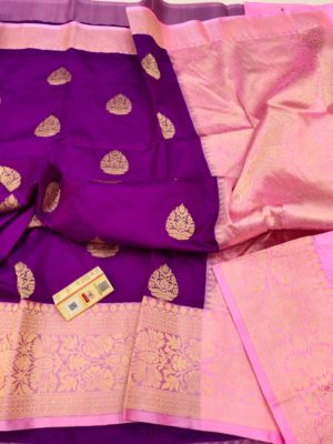 Exclusive banarasi katan silk with blouse (8)
