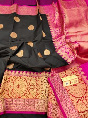 Exclusive banarasi katan silk with blouse (9)