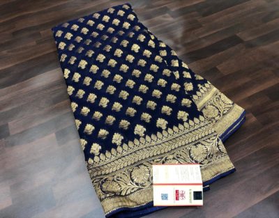 Exclusive khadi georgette sarees with blouse (13)