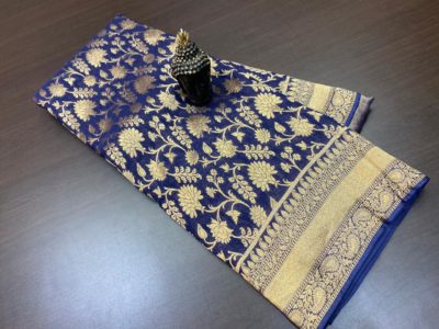 Exclusive khadi georgette sarees with blouse (2)