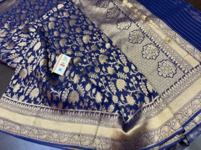 Exclusive khadi georgette sarees with blouse (9)