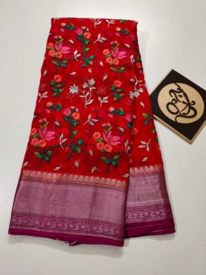 Exclusive kora sarees with embroidary (18)
