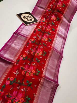 Exclusive kora sarees with embroidary (19)