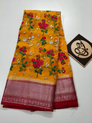 Exclusive kora sarees with embroidary (3)