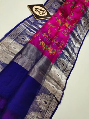 Exclusive kora sarees with embroidary (5)