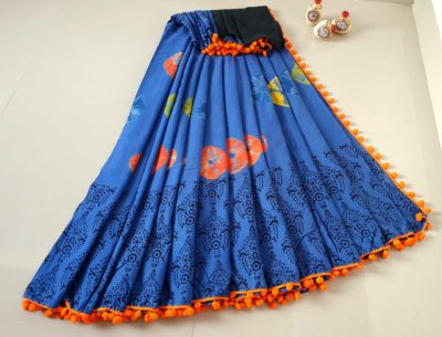 Exclusive new hand block printed votton sarees (16)