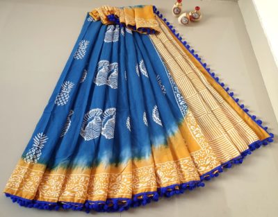 Exclusive new hand block printed votton sarees (19)