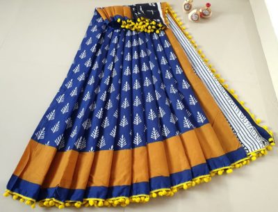 Exclusive new hand block printed votton sarees (7)