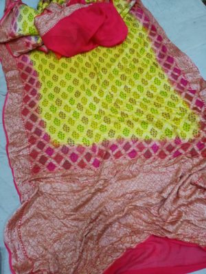 Exclusive pure handloom georgette chiffon sarees (17)