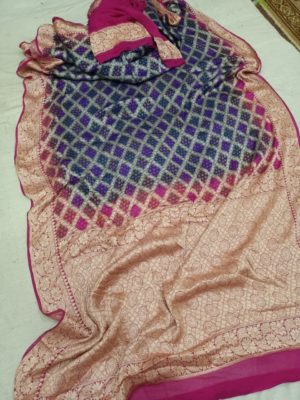 Exclusive pure handloom georgette chiffon sarees (24)