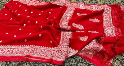Exclusive pure khadi georget sarees with blouse (14)