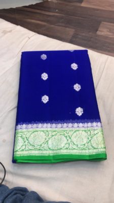 Exclusive pure khadi georget sarees with blouse (50)
