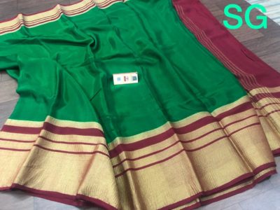 Exclusive pure mysore silk with long border (12)