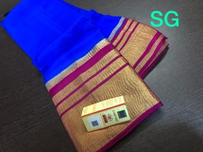 Exclusive pure mysore silk with long border (14)