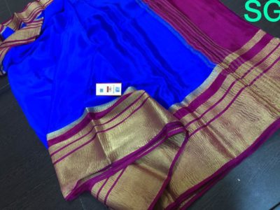 Exclusive pure mysore silk with long border (16)