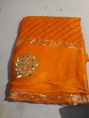 Georgette sarees with satin border (4)