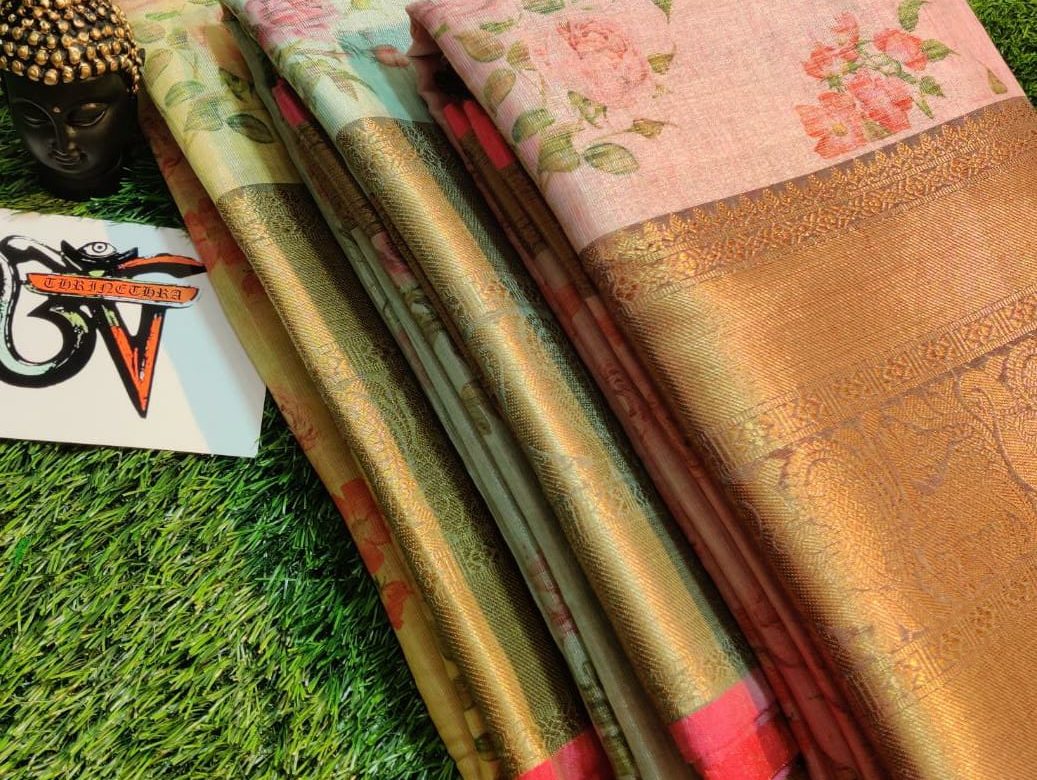 Latest chanderi tissue digital print sarees (10)