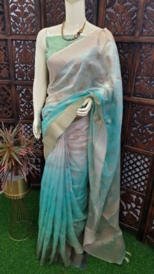 Latest double shaded soft silk cotton sarees (10)