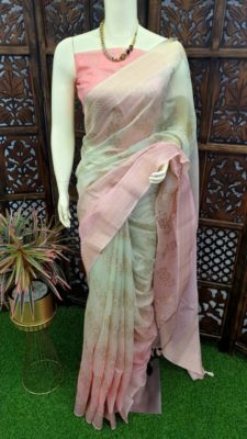 Latest double shaded soft silk cotton sarees (13)