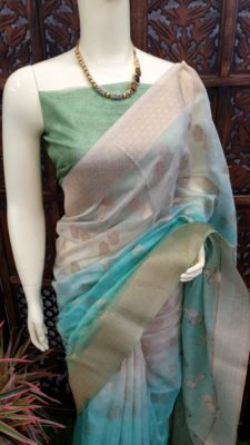 Latest double shaded soft silk cotton sarees (14)